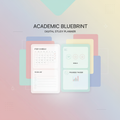 Digital study planner template cover